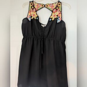 Cache Embroidered Halter